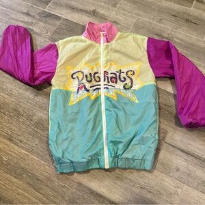 Nickelodeon Adult Rugrats Cartoon Reptar Rollin' Deep Windbreaker Size Medium